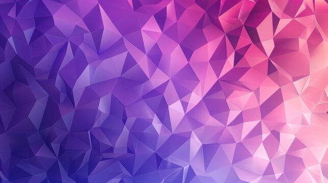 A mesmerizing abstract background with triangular geometric patterns in gradient transitions, blending rich purple into vibrant pink and then into soft lavender for a harmonious and flowing effect.