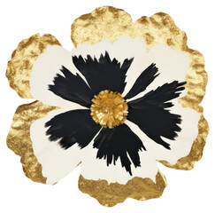 Sticker - PNG  Flower shape ripped paper brooch petal plant.