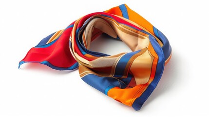 Colorful Geometric Silk Scarf