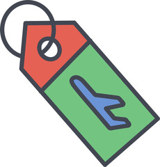 Sticker - Luggage Tag Vector Icon