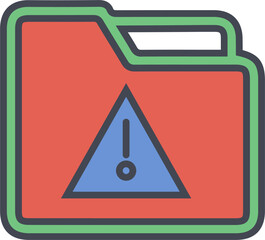 Wall Mural - Alert Folder Vector Icon