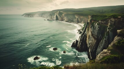 Poster - A coastal area with steep cliffs image