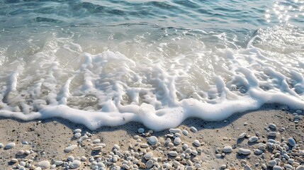 Poster - The snow-white sand of the beach strewn img