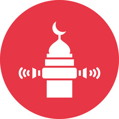 adhan glyph circle icon