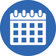 Sticker - Calendar glyph circle icon