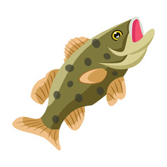 Sticker - Pimelodidae fish icon designed in flat style  

