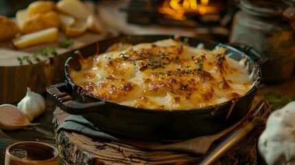 Poster - Cheesy potato casserole is rich and rich made image