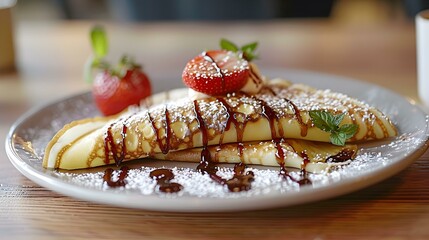 Wall Mural - Crepes are thin and delicate with a variety img