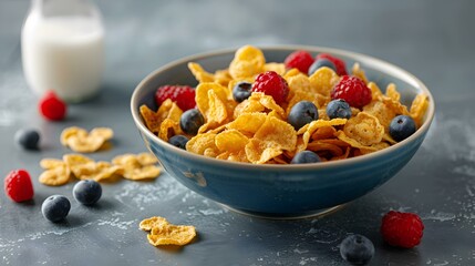 Wall Mural - Cornflakes are crunchy and flavorful served