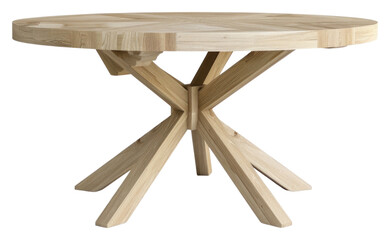 Poster - PNG Wooden round dining table furniture white background appliance.