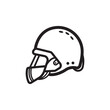 © AR54K4 19 - Rugby helmet vector illustration symbol design