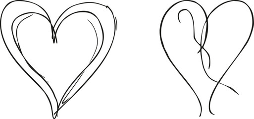 Poster - Abstract love symbol. Modern line art illustration of a heart