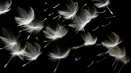 Poster - dandelion seeds in flight