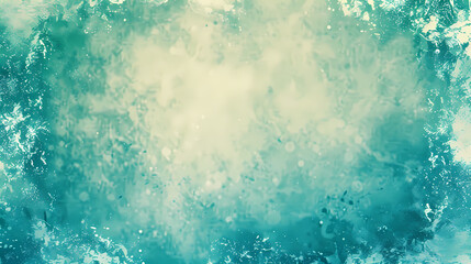 Sticker - Abstract teal and white watercolor texture with splashes and gradients