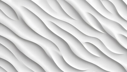Poster - Elegant and minimalist seamless white wave texture pattern background with mono color design concept