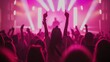 © Teerapon - Concert lights illuminating the crowd in vibrant colors, live concert, creating a visually stunning and energetic scene
