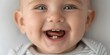© Anastasiia - Closeup of smiling baby showcasing first tooth reflecting innocence and joy. Concept Baby photography, First tooth milestone, Closeup portrait, Innocence and joy, Smiling toddler
