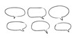© elialady - Speech bubbles, hand drawn vector doodle symbols of discussion isolated on white