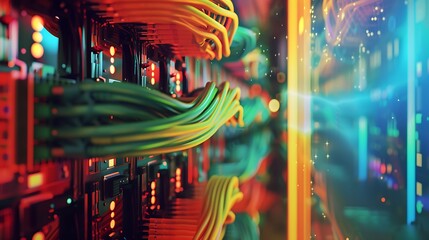 Poster - Data Center Server Racks and Cables