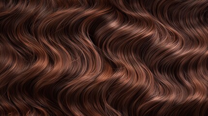 Wall Mural - Realistic background of beautiful shiny brown hair