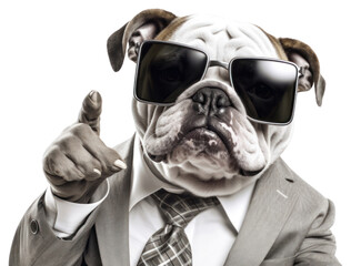 Poster - PNG Selfie english bulldog sunglasses mammal animal.