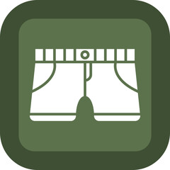 Sticker - Shorts Glyph Green Box Icon