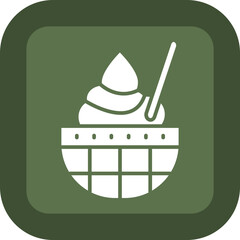 Sticker - Ice Cream Glyph Green Box Icon