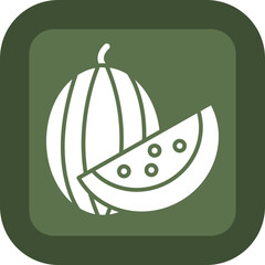 Poster - Watermelon Glyph Green Box Icon