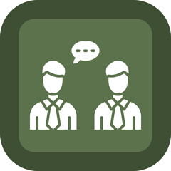 Sticker - Conversation Glyph Green Box Icon