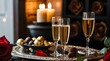 © ZADpro - A table with champagne, roses, candles, chocolates