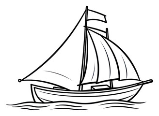 Sticker - PNG Boat sailboat vehicle drawing.