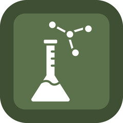 Sticker - Laboratory Glyph Green Box Icon