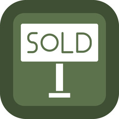 Poster - Sold Glyph Green Box Icon