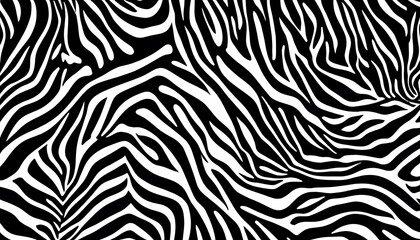 Wall Mural - trendy zebra skin pattern background vector. animal fur, vector background for fabric design, wrappi