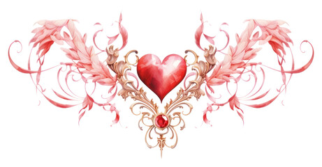 Poster - PNG Cupid graphics pattern heart.