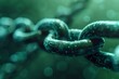 Close-up of a metal chain with water droplets, symbolizing strength and connection. Perfect for technology articles, industrial content, and conceptual designs.