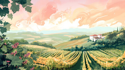 a vineyard landscape