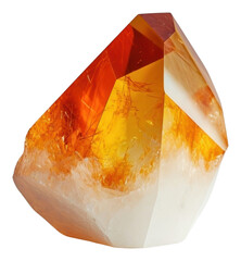 Poster - PNG Orange and white gem gemstone mineral crystal.