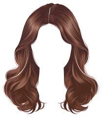 Sticker - PNG Brown hair stlye adult white background hairstyle.