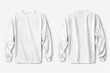 © adri - Blank white longsleeve t-shirt mockup, front and back view
