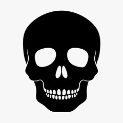 Skull vector illustration, Halloween skull vector art, skull silhouette, skull and crossbones