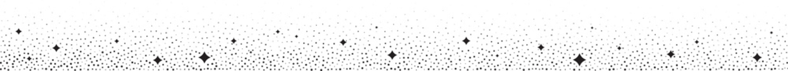Wall Mural - magic decorative border with celestial stars. shiny minimal frame with sparks. abstract simple cosmi