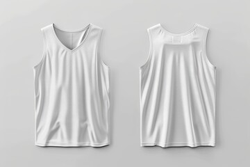 Blank white basketball uniform mockup