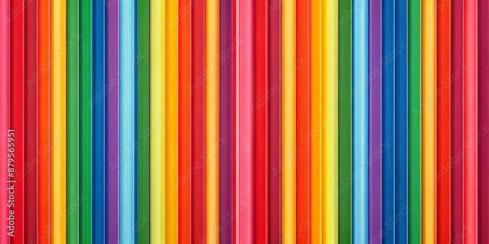 Ilustração Rainbow Crayons - Vertical Lines of Color, Crayon Art ...
