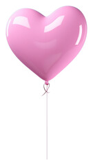 Poster - PNG Pink heart balloon outdoors mid-air nature.