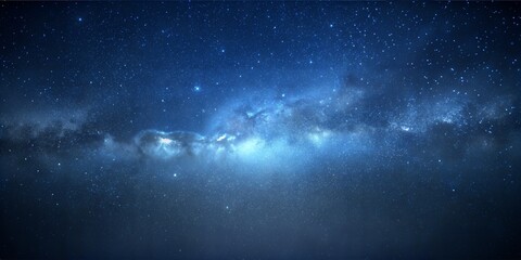 Wall Mural - starry night sky with milky way