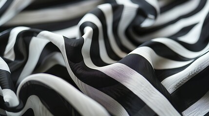 Poster - Striped fabric is popular in fashion for its stylish, versatile use in both casual and formal wear.