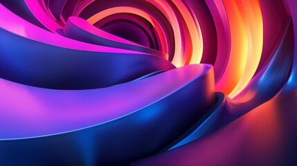 Poster - The design element is based on iridescent holographic neon vibrant gradient wave texture. Ideal for banners, wallpaper, headers, posters, and covers.