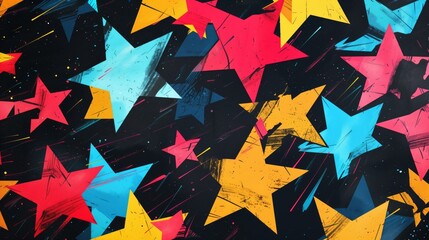 Poster - Star patterns are versatile and visually appealing, adding dynamic elements to design projects.