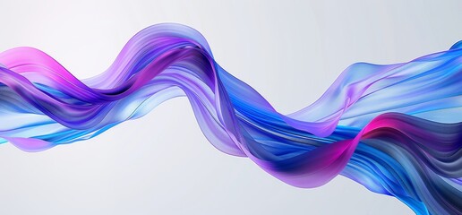Poster - Twisted lines abstract illustration with a futuristic shape.